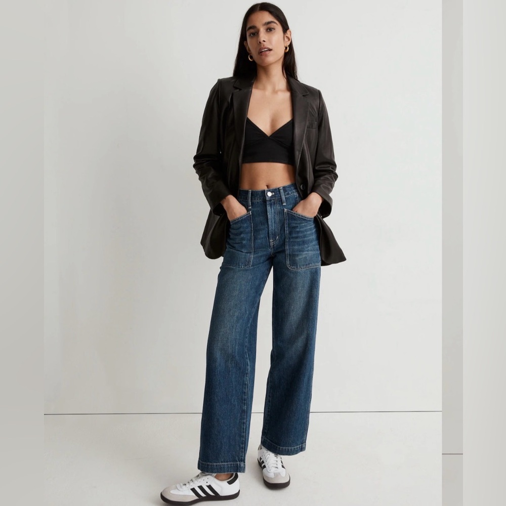 Madewell Perfect Vintage Wide-Leg Selvedge Jean Graythorn Wash: Pocket Edition